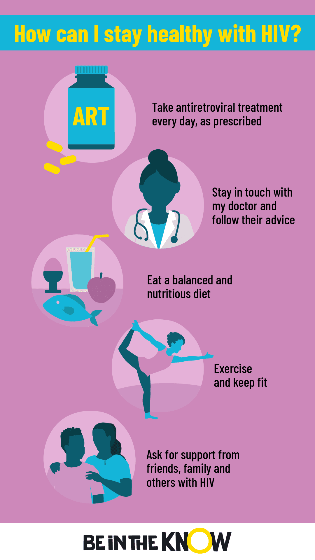 Picture of how to stay healthy infographic